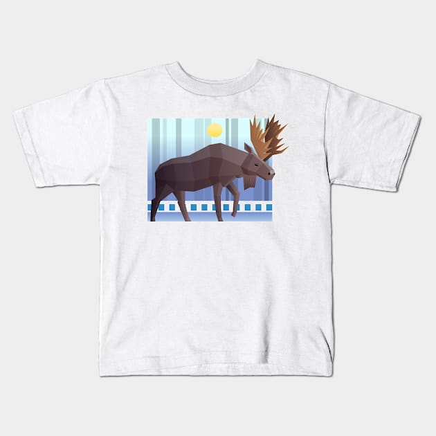 Deer vintage Kids T-Shirt by Brainable ART